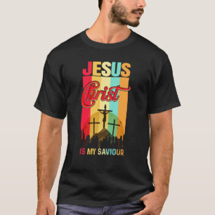 T-shirt Jésus Christ Est Mon Sauveur Pour Chrétien