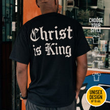 Jésus-Christ est Roi - style gothique grunge érodé