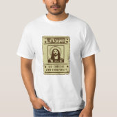 T-shirt Jesus Christ Wanted (Devant)