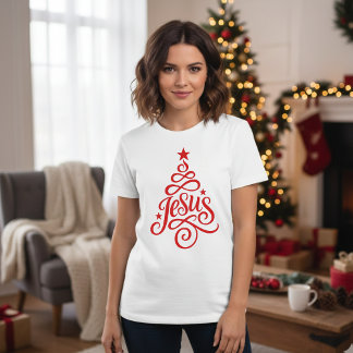 T-shirt Jesus Christmas Tree - Christian Holiday