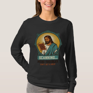 T-shirt Jésus Code QR flou ne scannera pas Menu Humour Tec