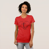 T-shirt Jésus Coeur et Croix (Devant entier)