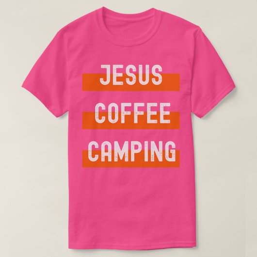 T-shirt Jesus Coffee Camping (Design devant)