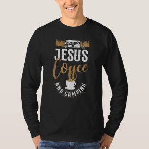 T-shirt Jesus Coffee Camping Motorhome Campervan