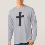 T-shirt Jésus Commença À Prêcher. Matt. Croix grise 4:17 ( (Devant)