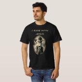 T-shirt jésus conduit une motocyclette harley (Devant entier)