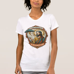 T-shirt Jésus contrarié Nuage de pluie sombre Foudre Météo