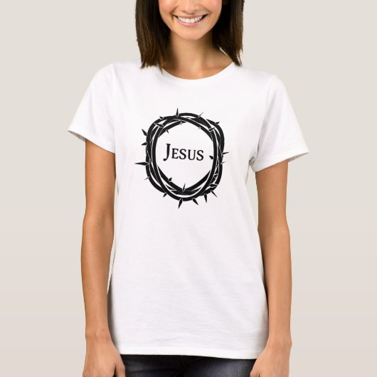 T-SHIRT JÉSUS - COURONNE D'ÉPINES (Devant)