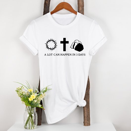 T-shirt Jésus Croix Résurrection Pâques 3 Jours Bible