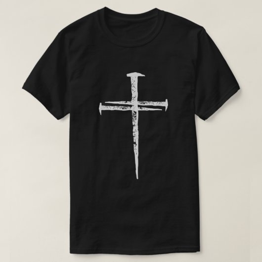 T-shirt Jésus Croix Trois clous Christian Vintage (Design devant)
