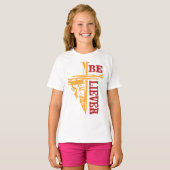 T-shirt Jesus Cross Nail Design – Powerful Christian (Devant entier)