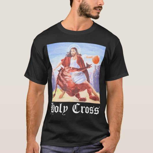 T-shirt Jésus Crossover Basket Croix Sainte (Devant)