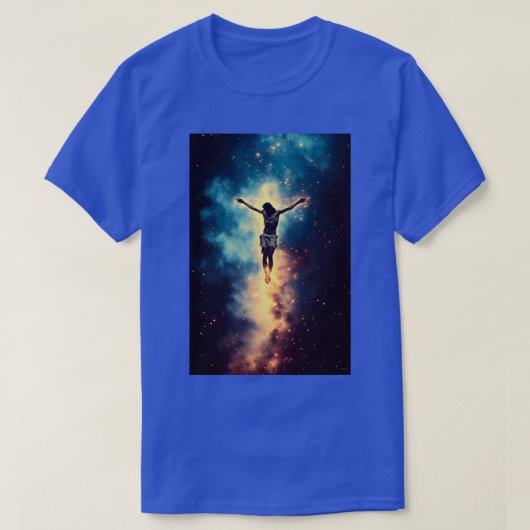 T-shirt Jésus dans l'espace Résurrection 01 (Design devant)