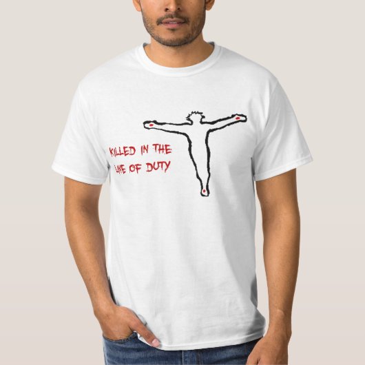 T-shirt Jésus dans l'exercice de leurs fonctions" chrétien (Devant)