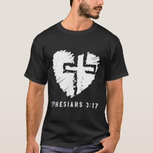T-shirt Jésus Dans Mon Coeur Subtile Religion Minimale Chr