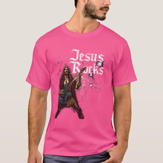 T-shirt Jésus déchire rétro (Devant)