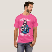 T-shirt Jésus défend le 2ème amendement Constitution améri (Devant entier)