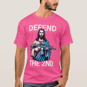 T-shirt Jésus défend le 2ème amendement Constitution améri (Devant)