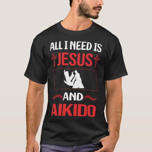T-shirt Jésus drôle Aikido (Devant)