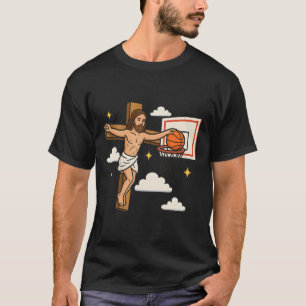 T-shirt Jesus Dunk drôle Christianisme Jésus Jouant