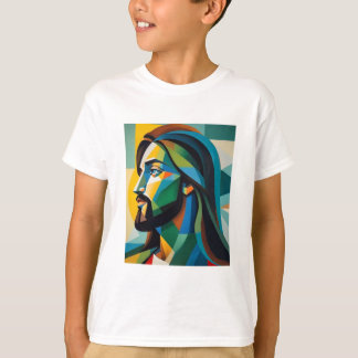 T-shirt Jésus en cubisme vert 6