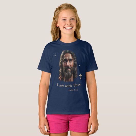 T-shirt Jésus est avec toi (Devant entier)
