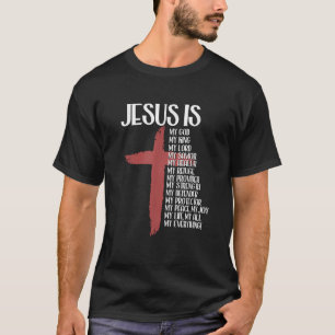 T-shirt Jésus est Dieu roi Seigneur Sauveur Religion Eglis