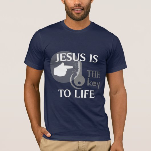 T-SHIRT JÉSUS EST LA CLÉ À LA VIE (Devant)