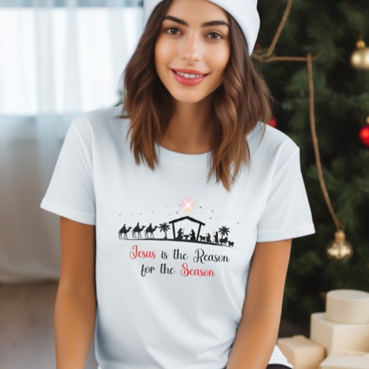 T-shirt Jésus est la raison de la saison blanche