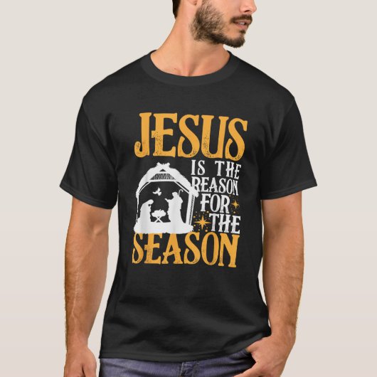 T-shirt Jésus Est La Raison De La Saison Christian Chris (Devant)