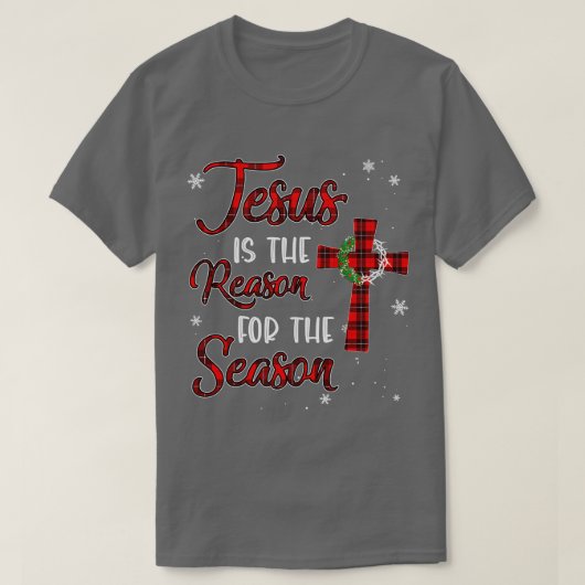 T-shirt Jésus Est La Raison De La Saison Jetée Noël (Design devant)