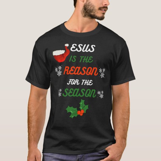 T-shirt Jésus est la raison de la saison Noël (Devant)