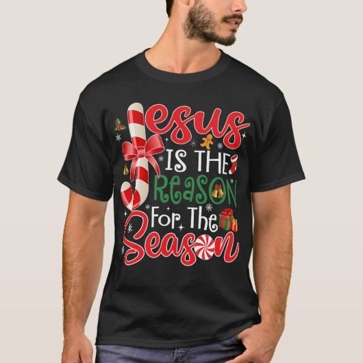 T-shirt Jésus Est La Raison Pour La Saison Noël (Devant)