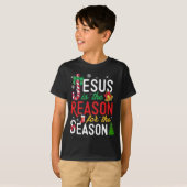 T-shirt Jésus Est La Raison Pour Noël Noël Noël Noël Noël (Devant entier)