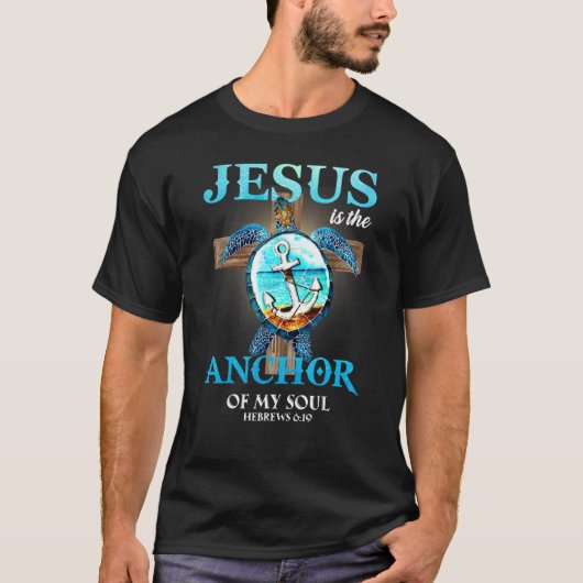 T-shirt Jésus Est L'Ancre De Mon Âme (Devant)