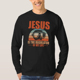 T-shirt Jésus Est Le Régulateur De Ma Vie Plongeur Scuba