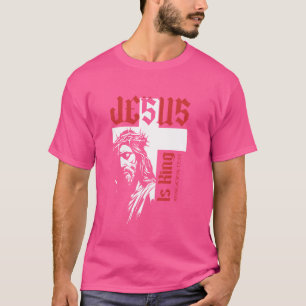 T-shirt Jésus Est Le Roi Écriture Bible Citation Christian