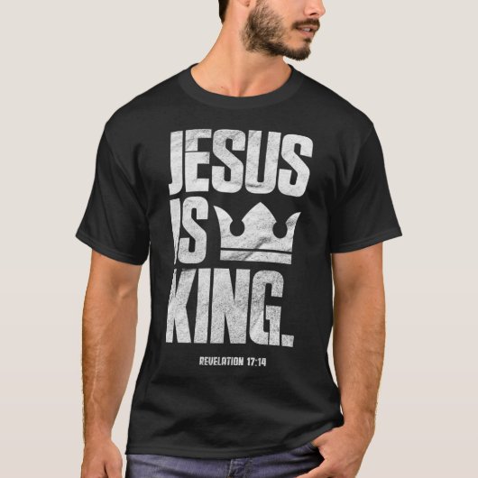 T-shirt Jésus Est Le Roi Écriture Biblique Chrétienne Cita (Devant)