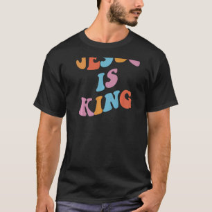 T-shirt Jésus Est Le Roi Esthétique Chrétienne Sur Le Dos