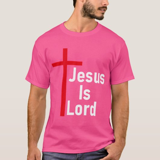 T-shirt Jésus est le Seigneur conception chrétienne (Devant)