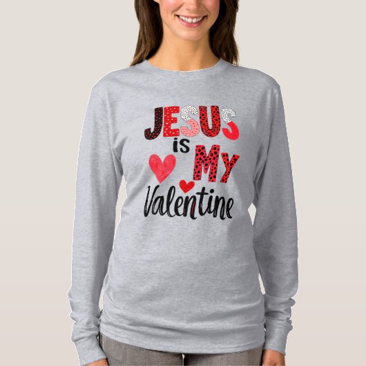 T-shirt Jésus est ma Saint Valentin (Devant)