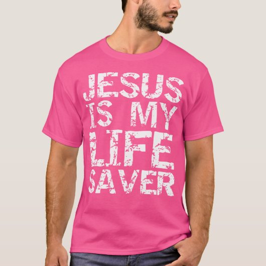 T-shirt Jésus Est Mon Épargne De Vie Mignonne Chrétien Dis (Devant)