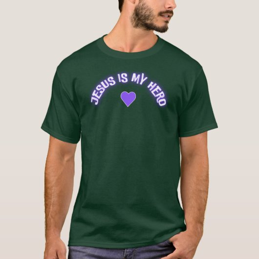T-shirt Jésus est mon héros ❤️ (Devant)