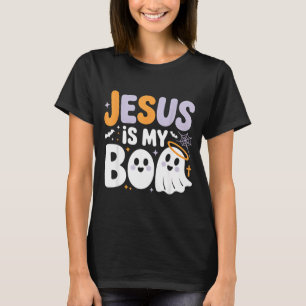 T-shirt Jésus est mon mec mignon Halloween chrétien fantôm