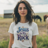 T-shirt Jésus est mon roc