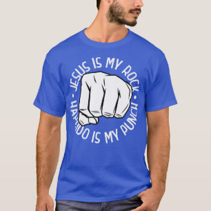 T-shirt Jésus est mon rocher Hapkido est mon punch