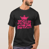 T-shirt Jésus Est Mon Roi Chrétien Citation Hommes (Devant)