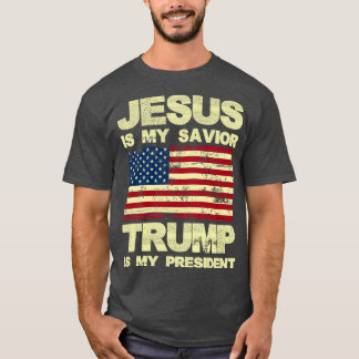 T-shirt Jésus Est Mon Sauveur Est Mon Président
