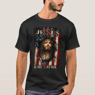 T-shirt Jésus Est Mon Sauveur Jésus Bible Chrétienne Améri