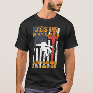 T-shirt Jésus Est Mon Sauveur Le Snowboard Est Mon Hood Th